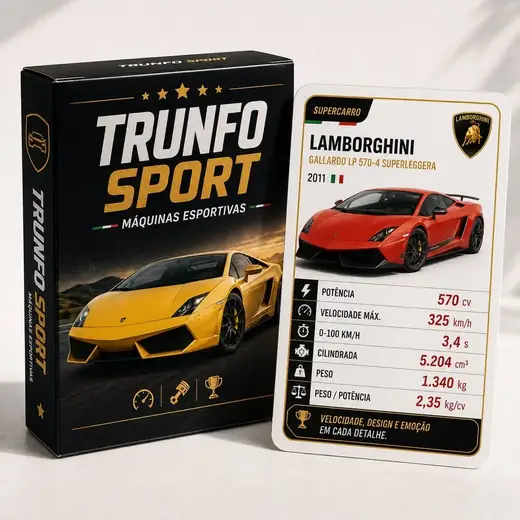 Caixa do TrunfoSport com carta da Lamborghini