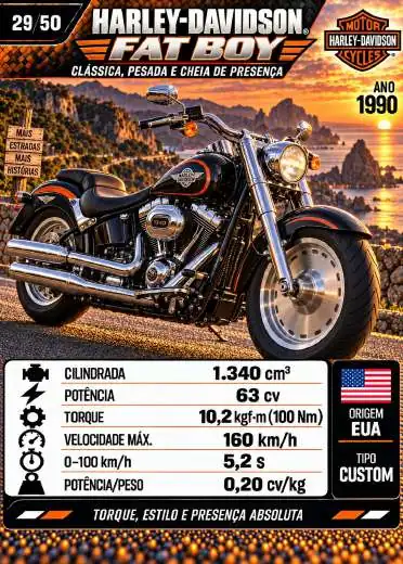 Carta Harley-Davidson Fat Boy